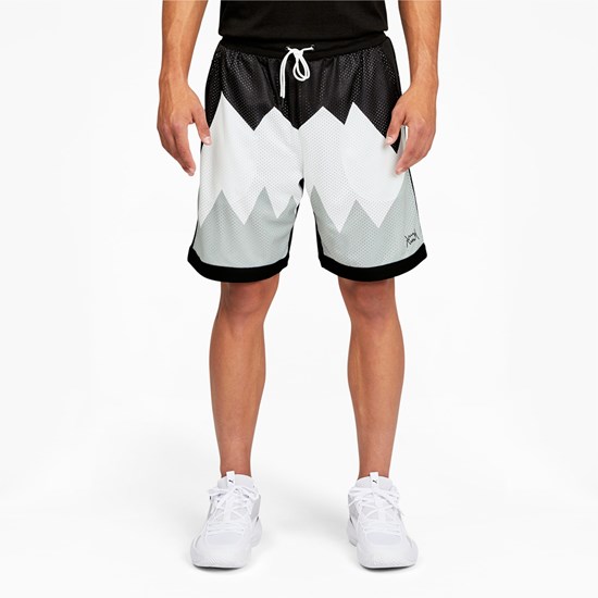 Black Puma Scholarship Basketball Men's Shorts | 3460CKDHA