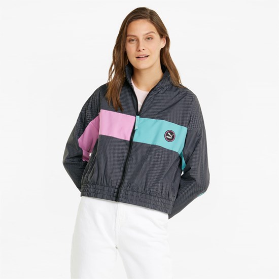 Black Puma Sportswear by PUMA Woven Track Women's Jacket | 6902EPHFL