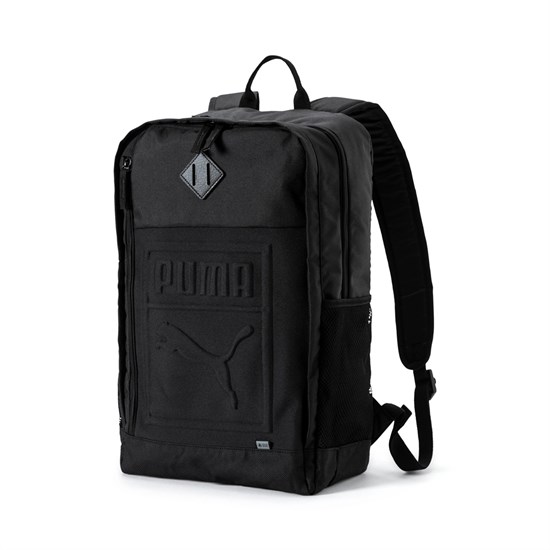 Black Puma Square Men's Backpack | 1957PRFIZ