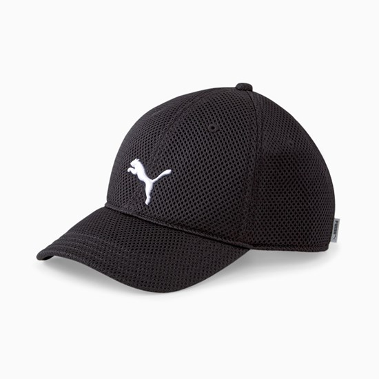 Black Puma Training Mesh Running Men's Cap | 3180WUHEK