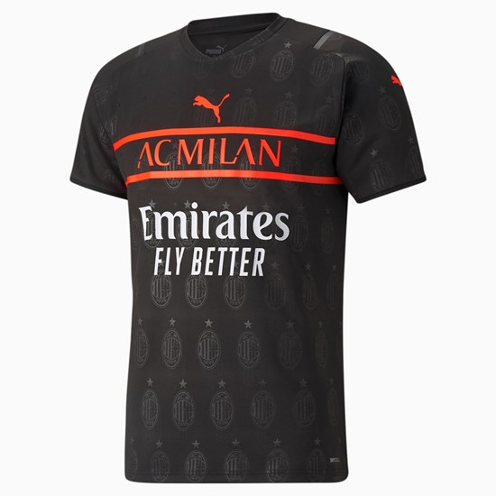 Black / Red Blast Puma ACM Third Replica Men's Jersey | 3918AMWGY