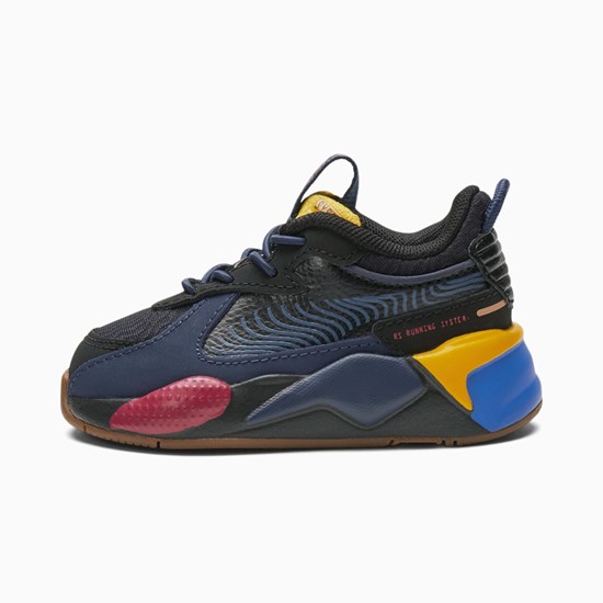 Black / Spellbound / Saffron / Bluemazing Puma RS-X Global Futurism Toddler Girls' Sneakers | 0125UOEMR