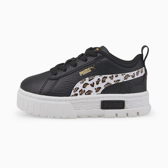 Black / Tiger'S Eye Puma Mayze Wild Toddler Girls' Sneakers | 1986STCFV