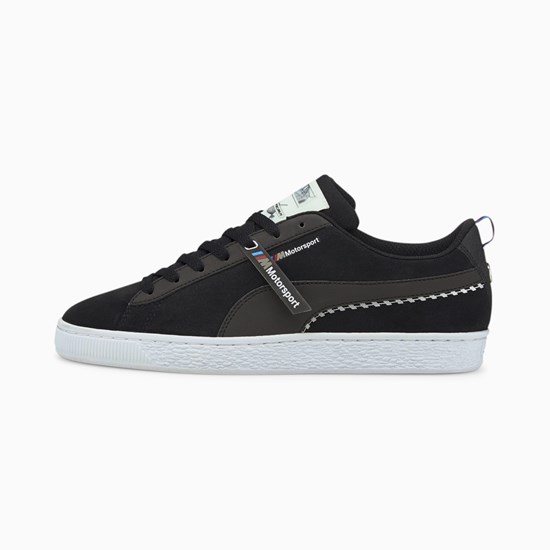 Black / White Puma BMW MMS Suede XXI Men's Sneakers | 3271JOBSY