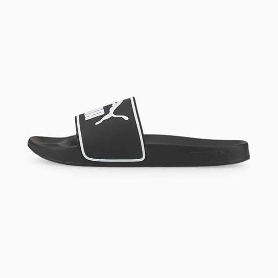 Black / White Puma Leadcat 2.0 Men's Sandals | 3856KYNML