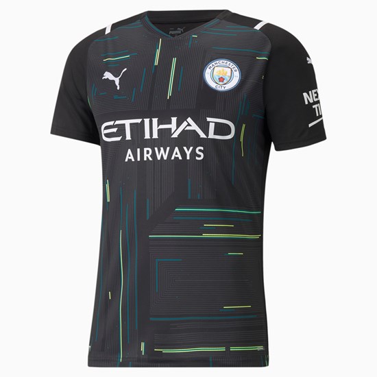 Black / White Puma Manchester City Goalkeeper Replica Men's Jersey | 7954XPZER