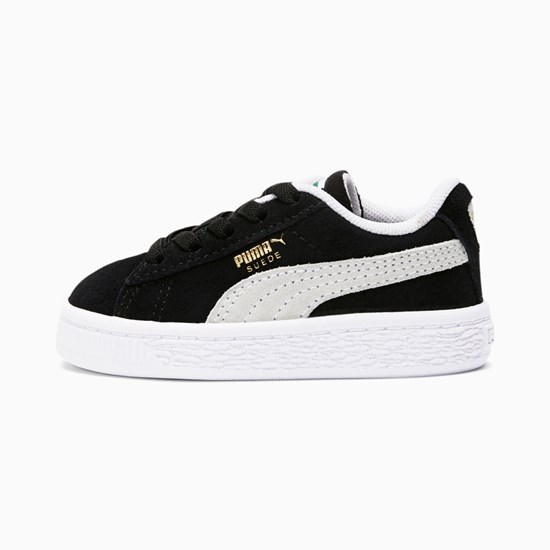 Black / White Puma Suede Classic XXI Toddler Girls' Sneakers | 3789JPDIV