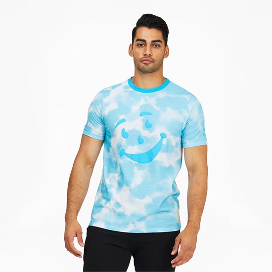 Blue Atoll Puma PUMA x Kool-Aid Tie Dye Men's Tee | 9160RDKVX