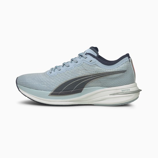 Blue Fog Puma Deviate NITRO Women's Running Shoes | 9456XWLGR