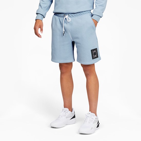 Blue Fog Puma Pivot Basketball Men's Shorts | 5379PWYRZ