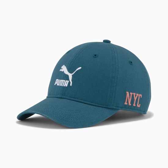 Blue Puma PUMA NYC Mecca Dad Men's Cap | 7965ROAHE