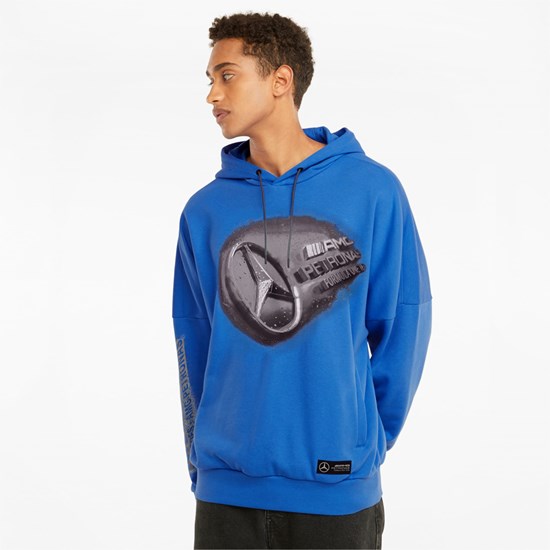 Bluemazing Puma Mercedes F1 Street Men's Hoodie | 8257DBLXU