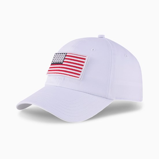 Bright White Puma Volition Tactical Patch Golf Men's Cap | 1659TXLZC