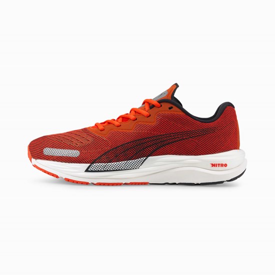 Cherry Tomato / Black Puma Velocity NITRO 2 Men's Running Shoes | 7234BYAMG