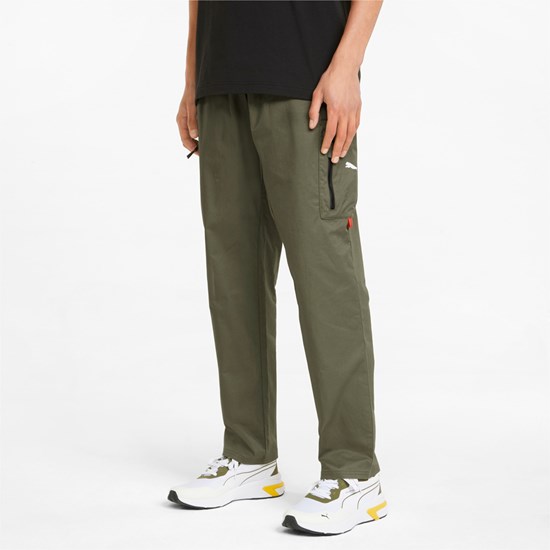 Dark Green Moss Puma Porsche Legacy Statement Men's Pants | 5971ANTSD