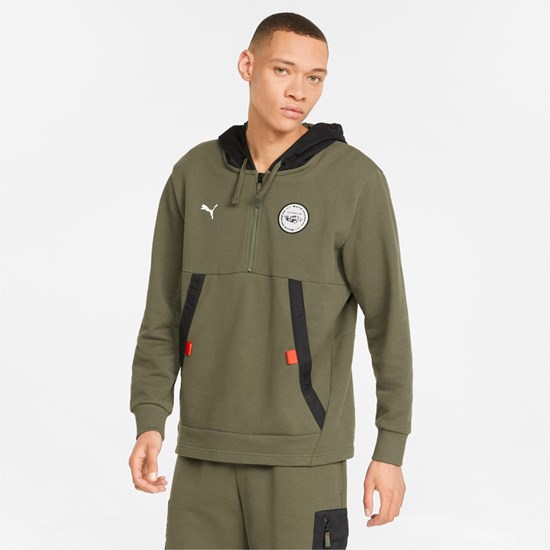 Dark Green Moss Puma Porsche Legacy Statement Men's Hoodie | 7126MWLCR