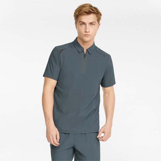 Dark Slate Puma Porsche Design MCS Active Men's Polo Shirt | 3785VDSUT