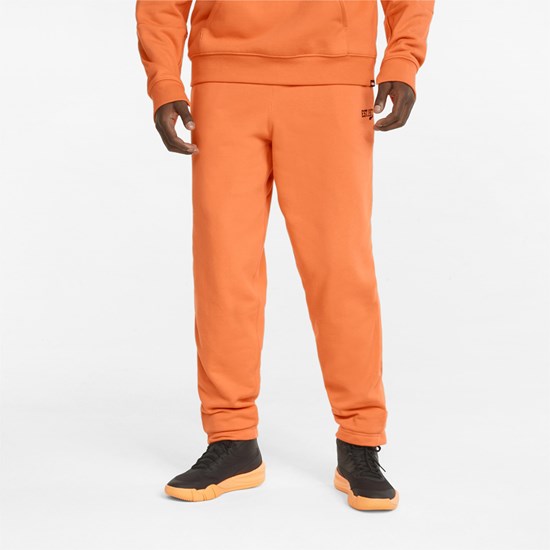 Deep Apricot / Black Puma Baseline Tearaway Basketball Men's Pants | 3785RMVDK