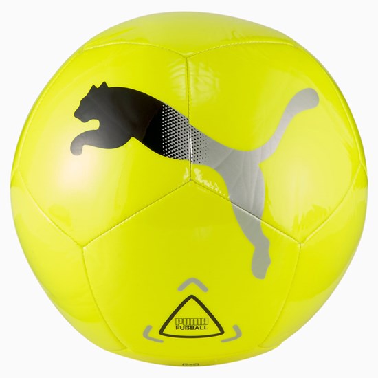 Fluo Yellow / Black / Metallic Silver Puma Icon Men's Ball | 6420WOIMZ