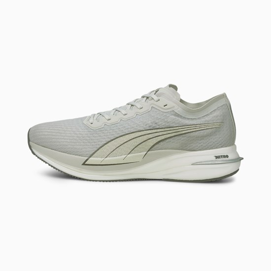 Gray Violet Puma Deviate NITRO Men's Running Shoes | 1384IFVUS