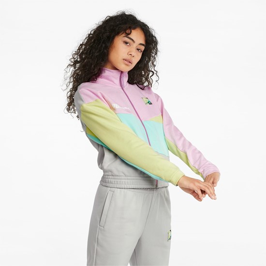 Gray Violet Puma PUMA International Track Women's Jacket | 5719LTOIB