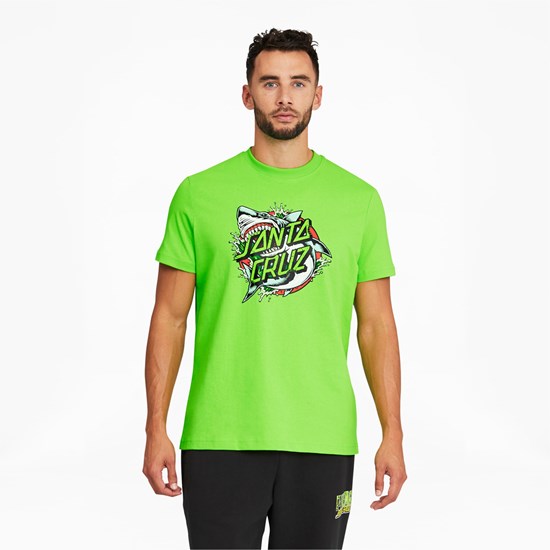 Green Flash Puma PUMA x SANTA CRUZ Men's Tee | 0257KWOPB