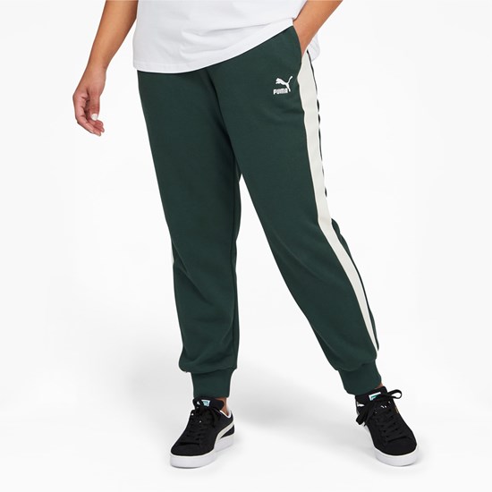 Green Gables Puma Iconic T7 Track PL Women's Pants | 1025AGCUE