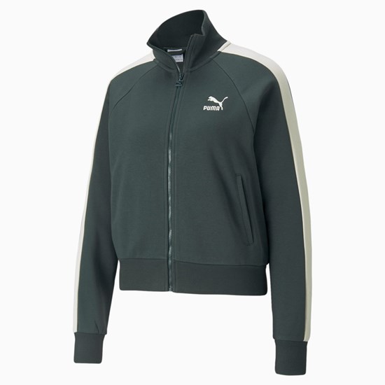 Green Gables Puma Iconic T7 Track Women's Jacket | 8576TFIQB