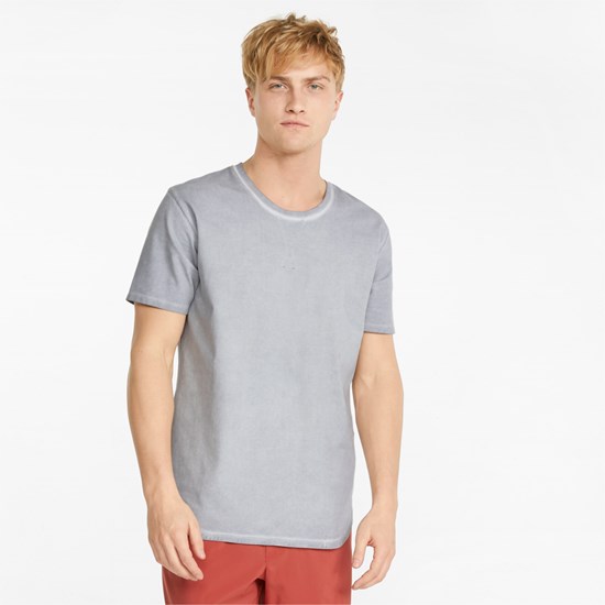 Harbor Mist Puma Studio Wash Training Men's Tee | 1504NUDPK