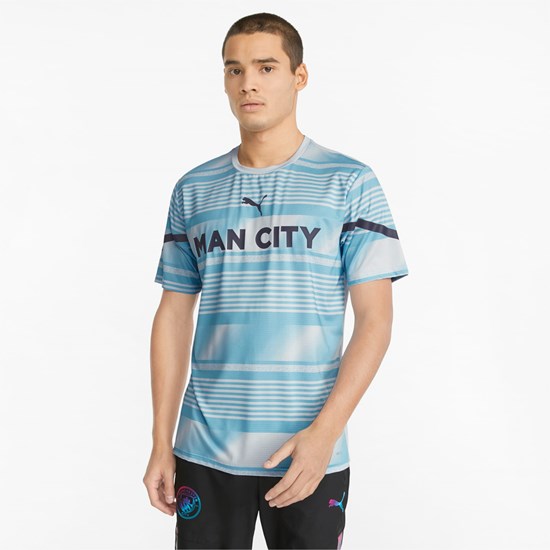 Heather / Peacoat Puma Man City Prematch Soccer Men's Jersey | 7025OWSHT