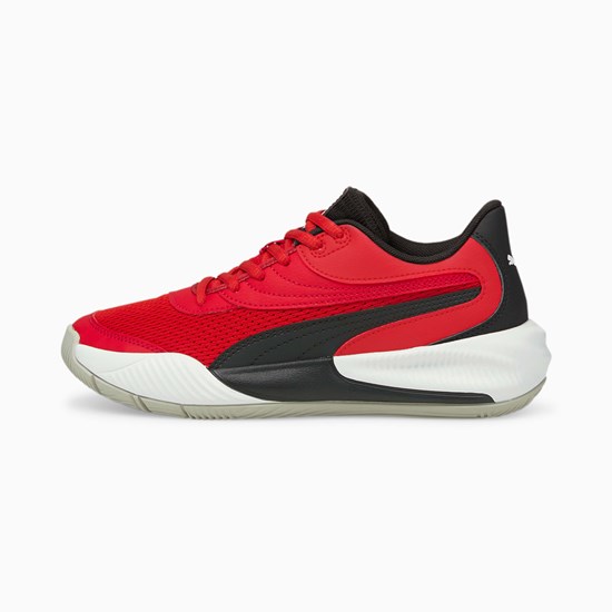 High Risk Red / Black Puma Triple Basketball Jr Girls' Sneakers | 5321IAOYK