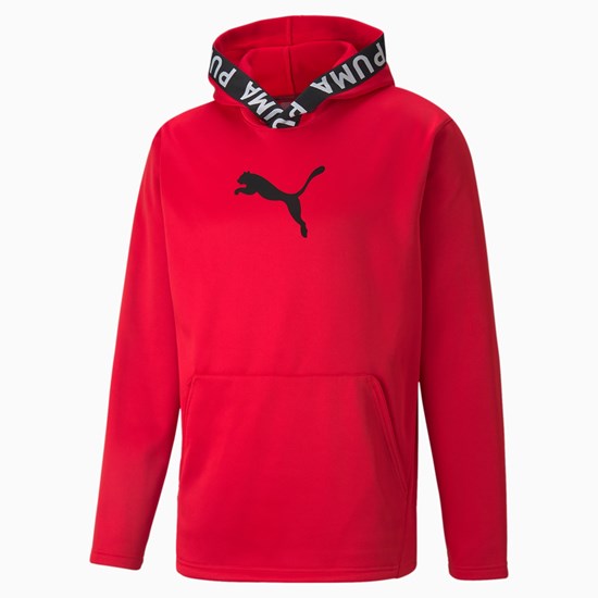 High Risk Red Puma PWRFLEECE Training Men's Hoodie | 0823MSJOF