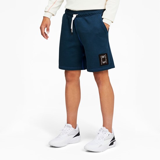 Intense Blue Puma Pivot Basketball Men's Shorts | 7405CROYS