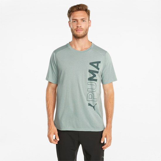 Jadeite Puma Short Sleeve Training Men's Tee | 1243XVGZS