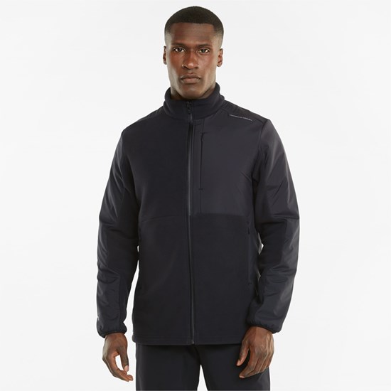 Jet Black Puma Porsche Design Polar Men's Jacket | 6078VNELO