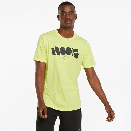 Lemon Sherbert Puma All Tournament Basketball Men's Tee | 9032ADXFO