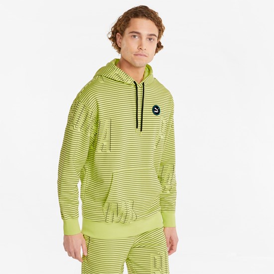 Lemon Sherbert Puma Sportswear by PUMA Printed Men's Hoodie | 5297MDAYS