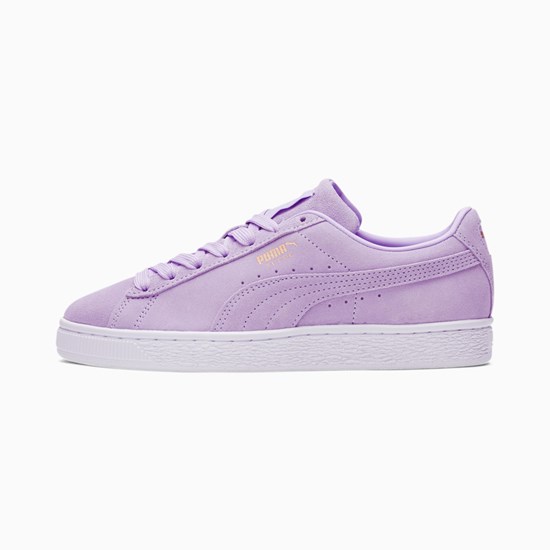 Light Lavender / Gold Puma Suede Classic XXI Women's Sneakers | 2390JWFRK