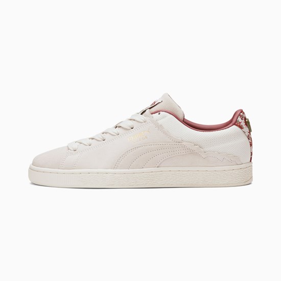 Marshmallow / Team Gold Puma Suede and Chill Men's Sneakers | 3874VKLRG