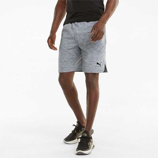 Medium Gray Heather Puma CLOUDSPUN 8" Training Men's Shorts | 1753WUTAX