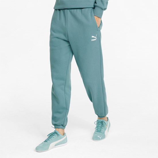 Mineral Blue Puma Classics Relaxed Men's Sweatpants | 5738PWZTL