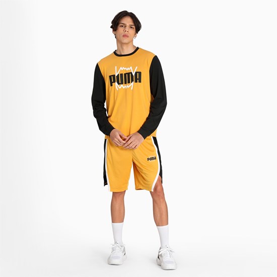 Mineral Yellow / Black Puma Splash Shooting Men's Shirt | 1234NGVZY