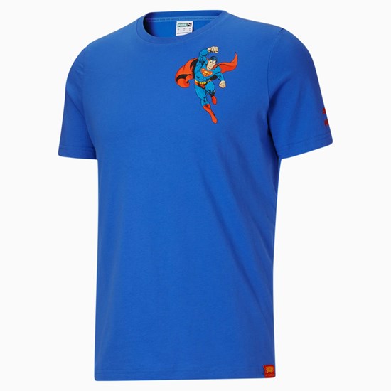 Nebulas Blue Puma PUMA x DC Justice League Superman Men's Tee | 3876ZNJEY