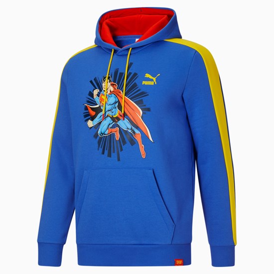 Nebulas Blue Puma PUMA x DC Justice League Superman Men's Hoodie | 7041HRPEV