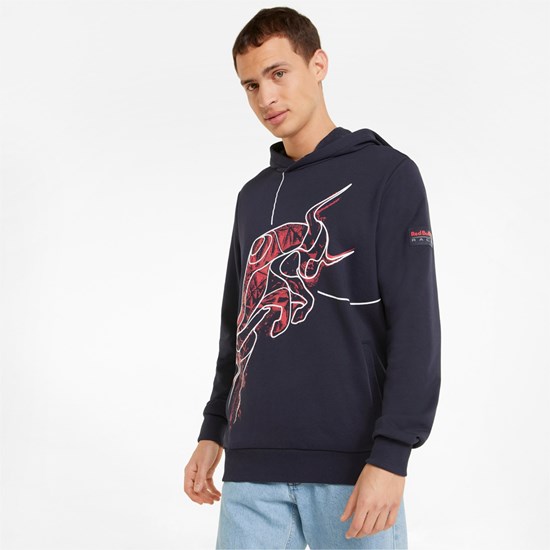 Night Sky Puma Red Bull Racing Dynamic Bull Men's Hoodie | 0839YIDAP