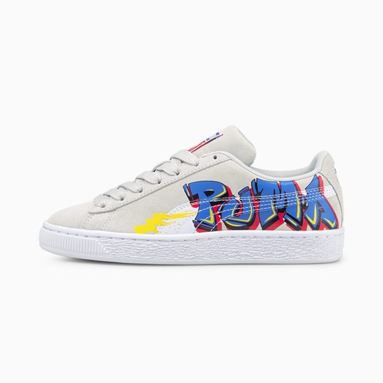 Nimbus Cloud / Nebulas Blue Puma Suede Street Art Youth JR Girls' Sneakers | 6253DAIYQ