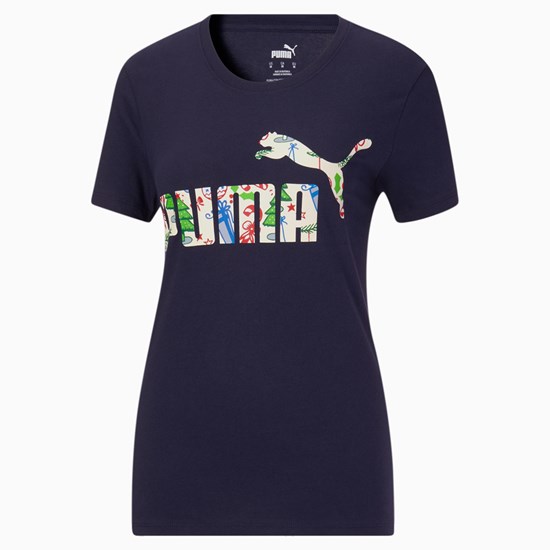 Peacoat Puma Holiday Fill Women's Tee | 2753PHFSR