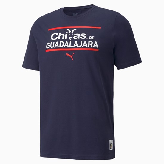 Peacoat / White Puma Chivas FtblCore Soccer Men's Tee | 3258SZAPT