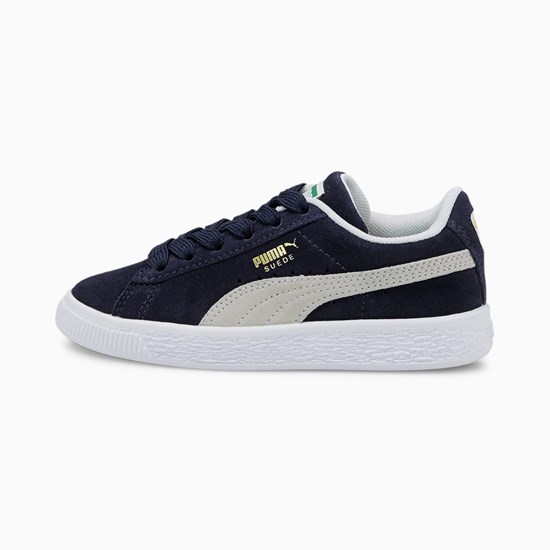 Peacoat / White Puma Suede Classic XXI Little Boys' Sneakers | 4837LZRXK