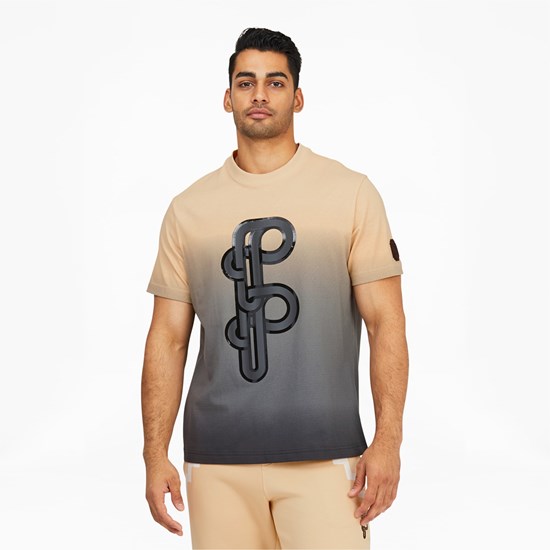 Pebble Puma PUMA x PRONOUNCE Graphic Men's Tee | 7502WNQCZ